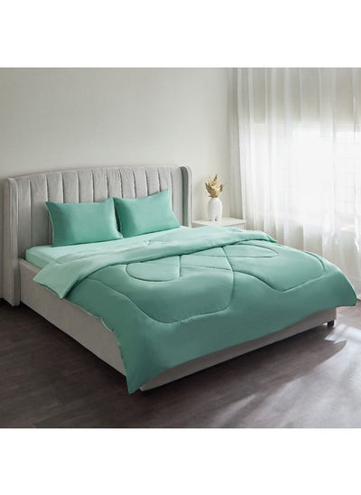 اشتري Derby 3-Piece Reversible Microfiber King Comforter Set 240 x 220 cm في الامارات