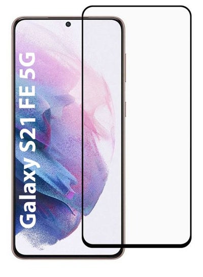 Buy 9D Tempered Glass Screen Protector For Samsung Galaxy S21 FE Black/Clear in UAE