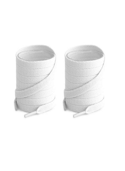 Buy Lify 2 Pair Super Quality 19 Colors Flat Shoe Laces 5/16 Wide Shoelaces for Athletic Running Sneakers Shoes Boot Strings (180CM (70.86-Inch), White) in UAE