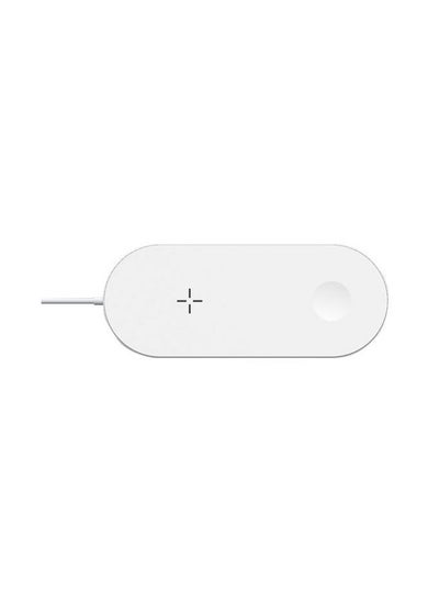 Buy WIRELESS CHARGER 2 IN 1 FOR SMART PHONE & APPLE WATCH（12W）- WHITE in Egypt