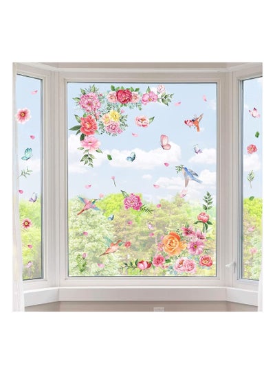 اشتري Window Clings, Butterfly & Bird Anti Collision Decoration Decals, for Prevent Strikes on Doors Windows Glass, Decorate Baby Shower Party Supplies 9 Pcs في الامارات