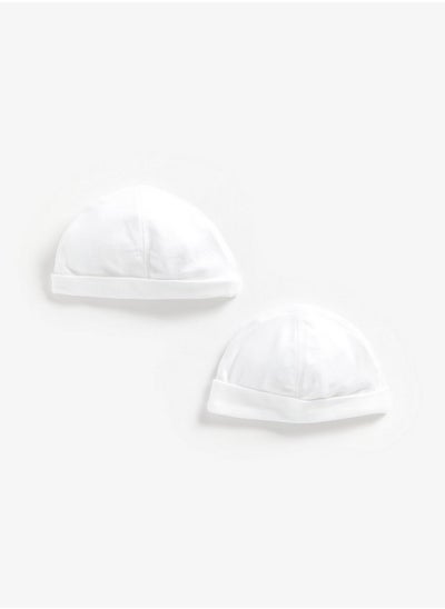 اشتري White Baby Hats 2 Pack في الامارات