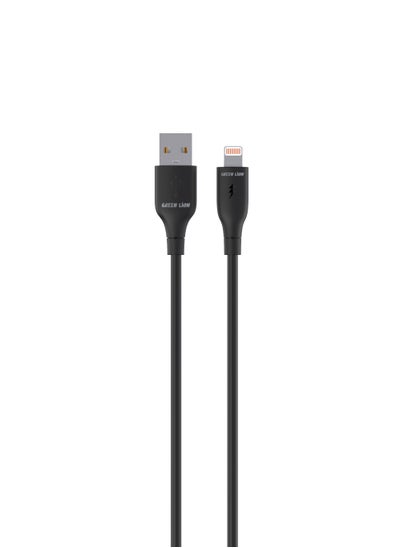 اشتري كابل USB-A إلى Lightning PVC / طول الكابل 30 سم / سرعة نقل عالية / شحن بقوة 12 وات / آمن ومضمون / متوافق مع مجموعة واسعة / شحن ومزامنة / عمر افتراضي يصل إلى 10000 ثنية - أسود في الامارات