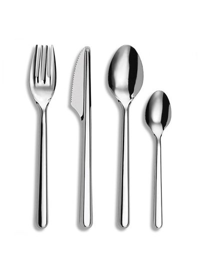 Buy Leaves 20-Piece Table Knife  -Chrome in UAE
