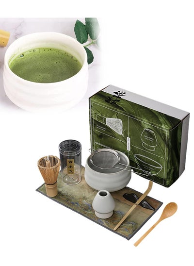 Buy 8 Piece Matcha Whisk Set Bamboo Matcha Tools for Stirring Matcha Tea in Saudi Arabia