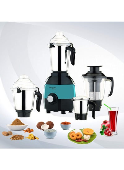 اشتري Butterfly Bhima 1000 Watts mixer grinder with 4 Jars Turquoise plastic في الامارات