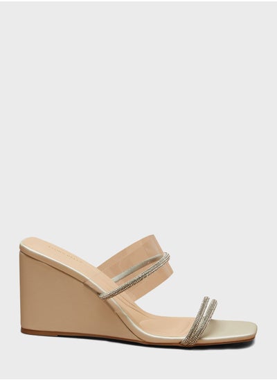 Buy Double Strap Wedge Sandals in UAE