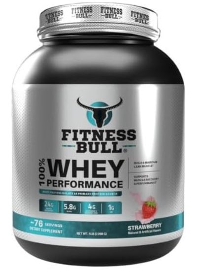 اشتري 100% Whey Protein Build And Maintain Lean Muscle Supports Muscle Recovery Strawberry 5Lb في الامارات