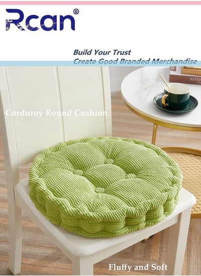 اشتري Chair Cushion Pillow Bay Window Tatami Mat Corduroy Cushion Thickened Round Soft Skin Friendly Backrest Yoga Meditation Cushion Suitable for Office Family Car Tables and Chairs School في السعودية