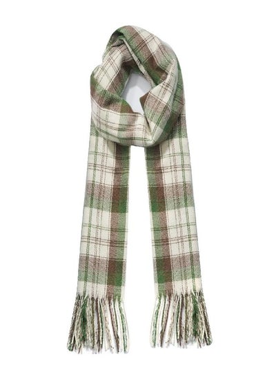 Buy VANLINKER Soft Winter Warm Scarfs for Women Cashmere Feel Large Scarf Classic Camel Plaid Fashion Poncho Long Shawls Grid Wraps Scarves VL9307 Green Beige Brown in UAE