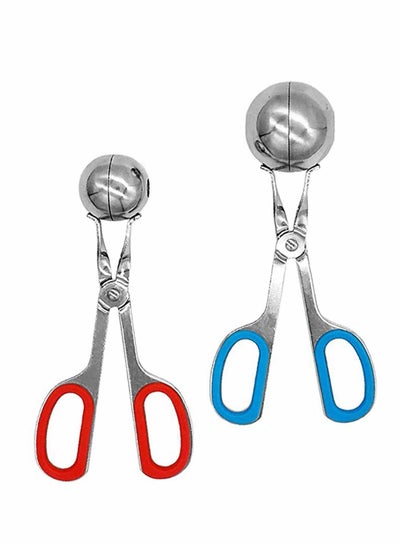 Buy 2 Pcs Stainless Steel Meat Ballers, Nonstick Meatball Scoop Ball Maker Ice Tongs for Cake Pop, Cream Scoop, Fruit, Cookie Dough, Melon (1.38" and 1.78") in Saudi Arabia