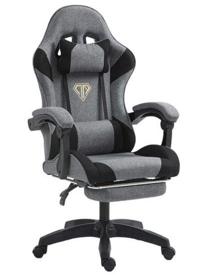 Buy Gaming Chair Computer Chair with Fabric Office Chair with Armrest & Adjustable Seat Ergonomic Video Game Chair with Neck and Massage Lumbar Support in Saudi Arabia