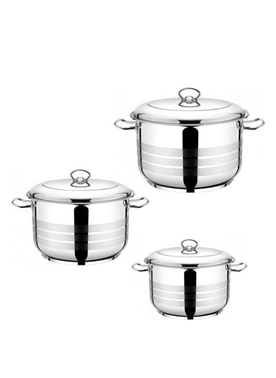 Buy Turkish 18/10 stainless steel cookware set, 6 pieces in Saudi Arabia