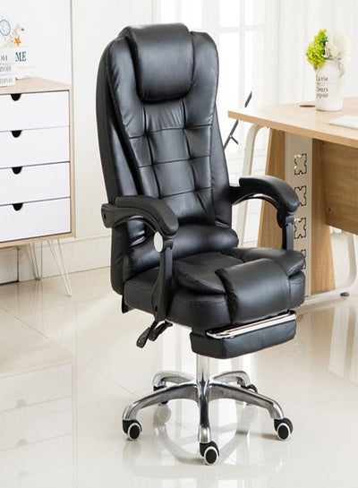 اشتري Multifunction Leather Executive Office and Gaming Chair With Footrest في الامارات