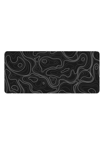 Buy Topographic Contour XL Gaming Mouse Pad Extended Long Large Mousepad with Stitched Edges Laptop Desk Pad Computer Keyboard PC Mouse Mat Nonslip Rubber Base for Company Office Gamer in Saudi Arabia