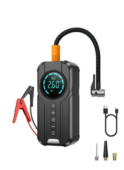 اشتري Denx DX414 6000 mAh portable car starter battery with built-in air blower في السعودية