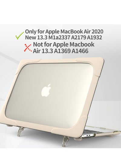 Buy Hard Shell Case Cover with Kickstand Shockproof Function for MacBook Air A1932/A2179/A2337  13 inch in UAE