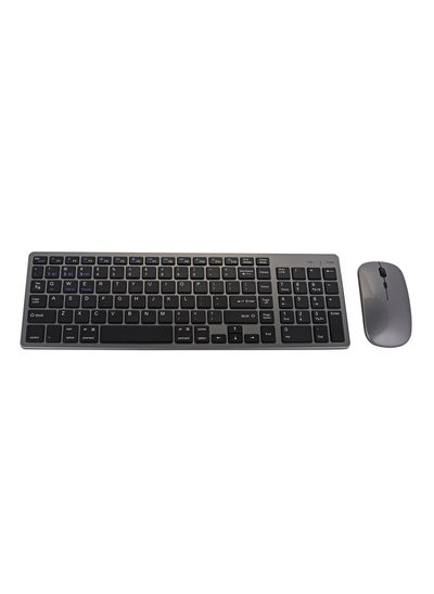 Buy New 2.4G Bluetooth 5.0 Dual-Mode Wireless Keyboard Mouse ComboGray black-keyboard and mouse suit Gray black-keyboard and mouse suit in Saudi Arabia