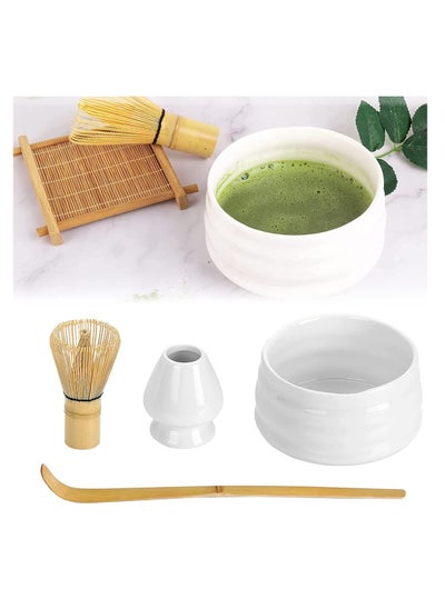 اشتري Japanese Matcha Tea Set - Authentic Matcha Ceremony Accessories: Matcha Whisk, Ceramic Bowl and Whisk Holder, Traditional Scoop - The Perfect Set for Traditional Matcha Preparation في الامارات