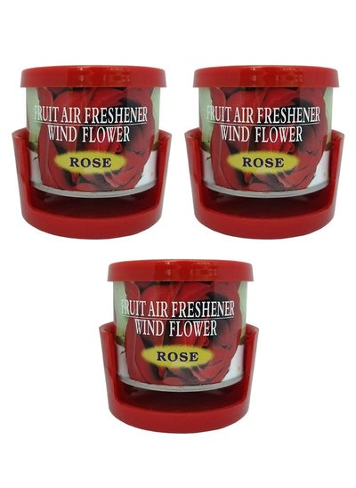 اشتري Fruit Air Freshener Gel Rose Scent (3 Pcs) في الامارات