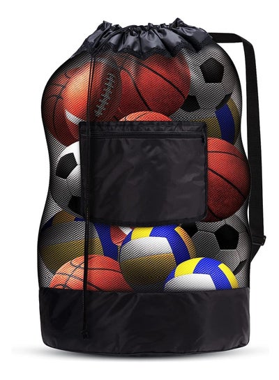 Buy Mesh Bag for Ball, Waterproof Extra Large Duffel Bag Heavy Duty Net Ball Shoulder Bag, Durable Mesh Drawstring Bag Gym Sports Equipment Bag Large Mesh Net Bag in UAE