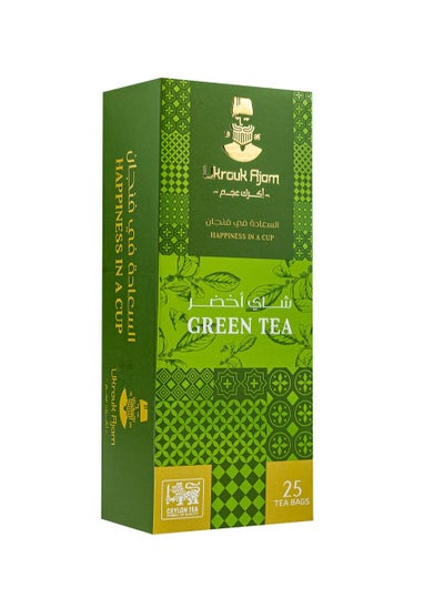 Buy Ukrouk Ajam Pure Ceylon Green Tea (25 tea bags) in UAE