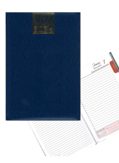 اشتري A5 Size 2025 Daily Planner Diary Blue Cover في الامارات