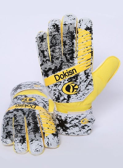 Buy Goalkeeper gloves latex finger guard football in UAE