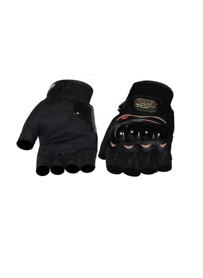 اشتري Motorcycle Gloves Half Finger Gloves Men Gloves Shockproof في السعودية