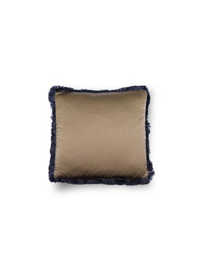 Buy Cushion Dafne Bronze - Fringe Black/Taupe in UAE