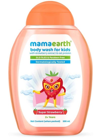 Buy Super Strawberry Body Wash For Kids With Strawberry And Oat Protein 300 Ml in UAE