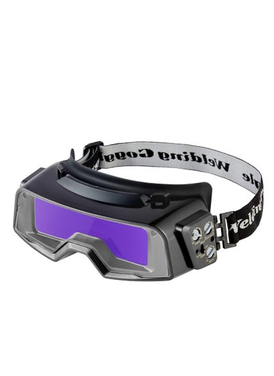 Buy Welding Goggles Auto Darkening Auto Welding Glasses Welding Mask Solar Auto Darkening Welder Eyes Glasses Welding Helmet Glasses with Elastic Strap for Protecting Eyes in UAE