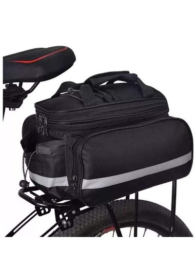 Buy Rear Bicycle Bag, Extendable Bicycle Pannier Bag, Cycling Carrier Rack Storage Pouch with Rainproof Cover, Bicycle Rear Luggage Rack for Biking Outdoor Travel Sports in Saudi Arabia