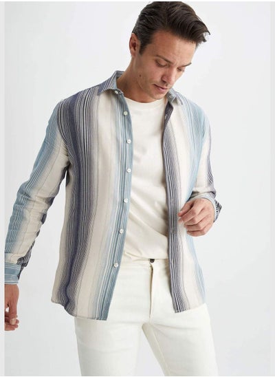 اشتري Man Woven Long Sleeve Shirt في الامارات