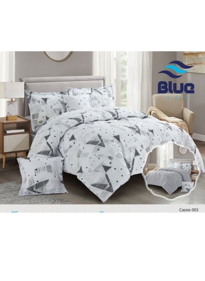 Buy Double quilt set, two-sided mattress, consisting of 6 pieces,  comforter 6 pcs , microfiber, comforter size 230 by 250 cm in Saudi Arabia