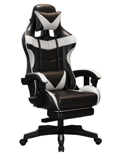 Buy Gaming Chair Computer Chair with Footrest and Lumbar Support Height Adjustable Game Chair with 360°-Swivel Seat and Headrest and for Office or Gaming in Saudi Arabia