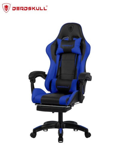 اشتري Gaming Chair, Ergonomic Gaming Chair for Adults with Footrest and Headrest, Computer Chair PC Office Chair, Gamer Chair for Teens, Dark Blue في الامارات