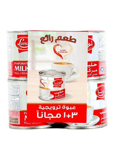 Buy Luna Full Cream Evaporated Milk, 170g × 3+1 in Saudi Arabia