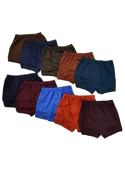 اشتري Essa Baby Boys' & Baby Girls' Cotton Drawers (Pack Of 10) (Essa8_Color May Vary_45Cm) في الامارات