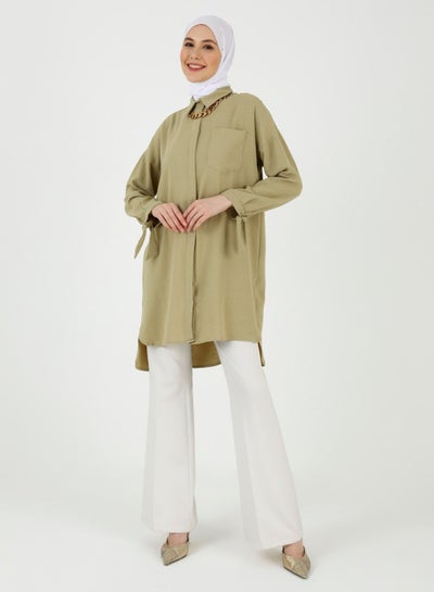 Buy Button Down Pocket Detail Tunic in UAE
