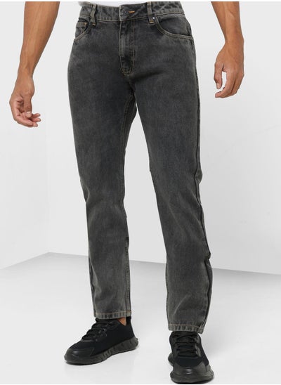 Buy Washed Pocket Jeans in UAE