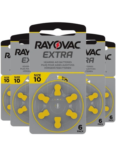 Buy 30-Pieces Rayovac Extra Size 10 Hearing Aid Batteries Zinc-Air 0% Mercury in UAE