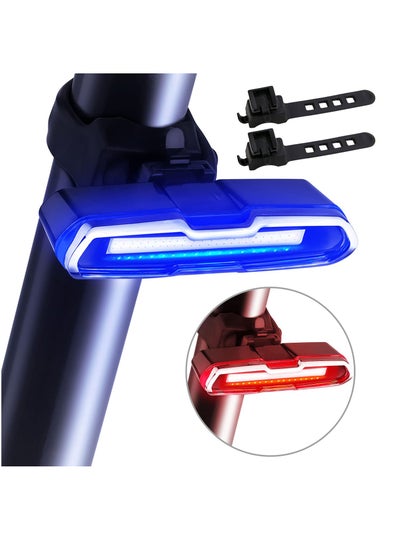 Buy Bike Tail Light 168 Lumens Super Bright Red/Blue Bicycle Light 500mah Lithium Battery Rear Bike Light USB C Rechargeable 5 Modes Waterproof Safety for Mountain Cycling Taillights, and Road Bike in UAE
