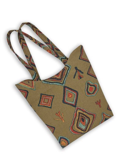 Buy casual printed linen tote bag W230009A in Egypt