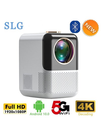 Buy Portable Projector 400ANSI 1080P Full HD 5G&2.4G Dual WiFi BT5.0 HIFI Speaker Built-in Android OS in Saudi Arabia