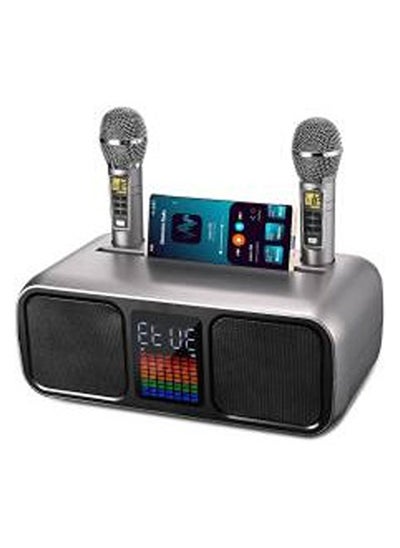 Buy S39 Pro Portable Wireless Bluetooth Karaoke Speaker Stereo Bass Dual Microphone in UAE