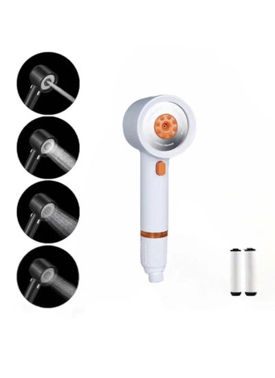 Buy OUYoo High Pressure Handheld Shower Head  4 Modes Water Saving Filter, Pause Switch, Luxury White Showerhead for Healthier Bathing Experience in UAE