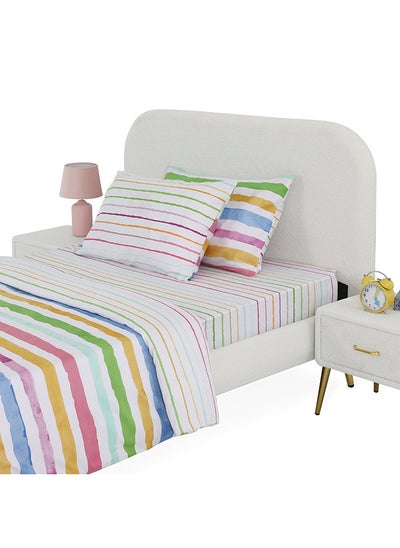 اشتري Dylan Queen-Sized Fitted Sheet Set, Multicolour - 150x200 cm في الامارات