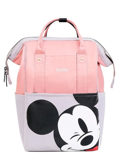 Buy Mums Baby Travel Bag with Cartoon Design Pink in UAE