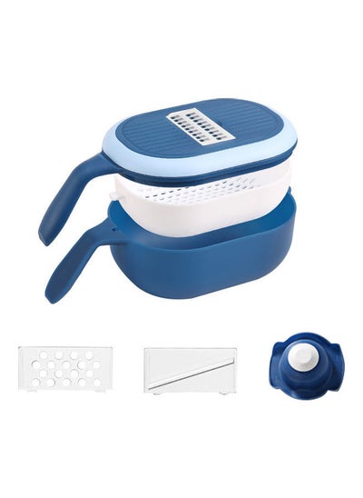 Buy 3-in-1 Multifunctional Vegetable Slicer Blue in Saudi Arabia